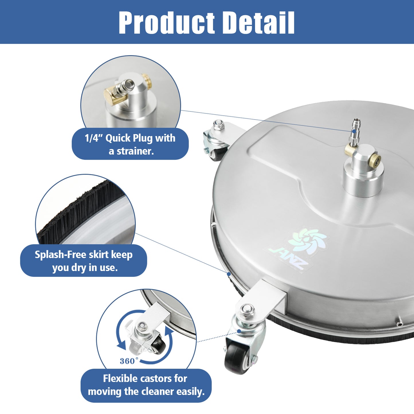 JANZ 17" Pressure Washer Surface Cleaner