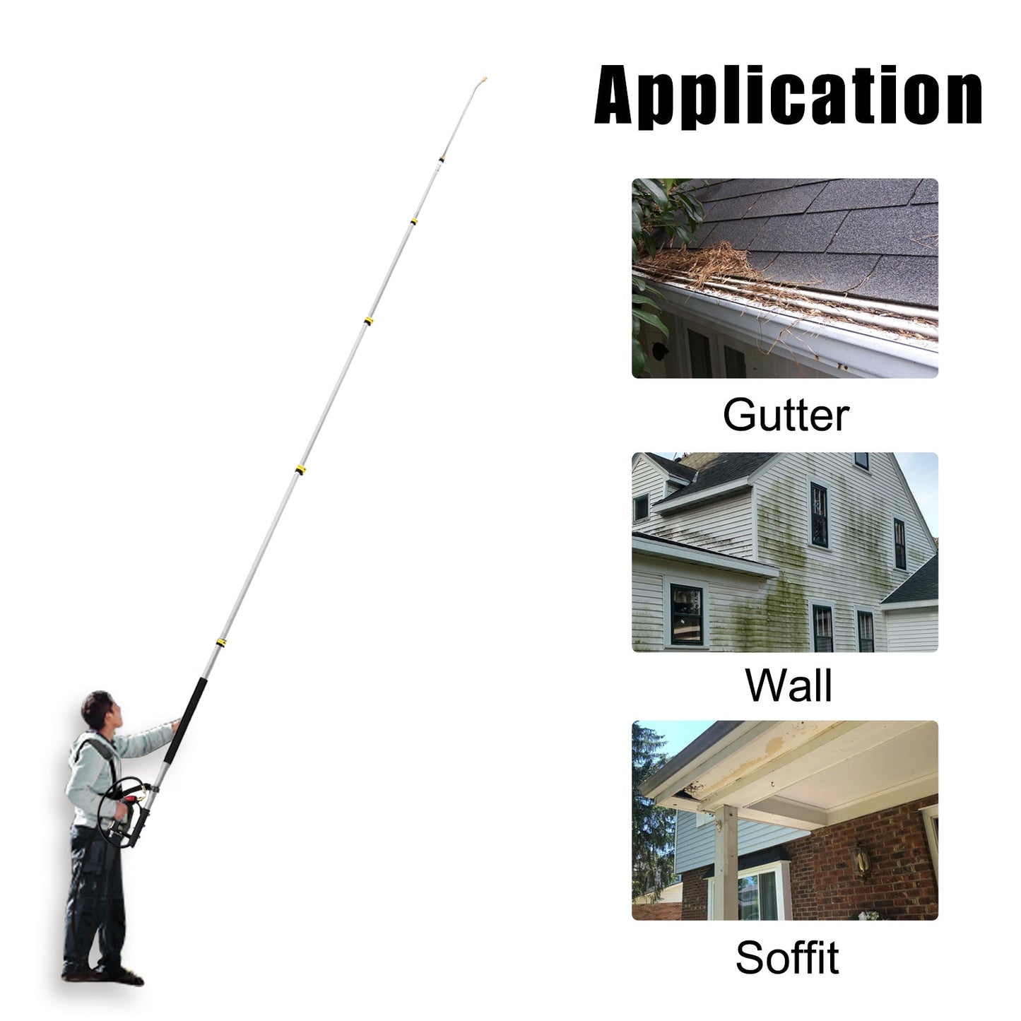 JANZ Pressure Washer Telescoping Wand with 3 Extension Wands - JANZ Direct