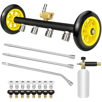 Pressure Washer Undercarriage Cleaner with Foam Cannon