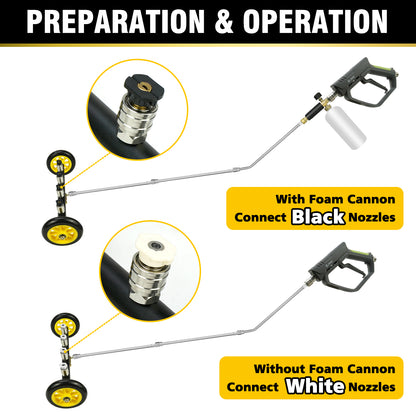 Pressure Washer Undercarriage Cleaner with Foam Cannon