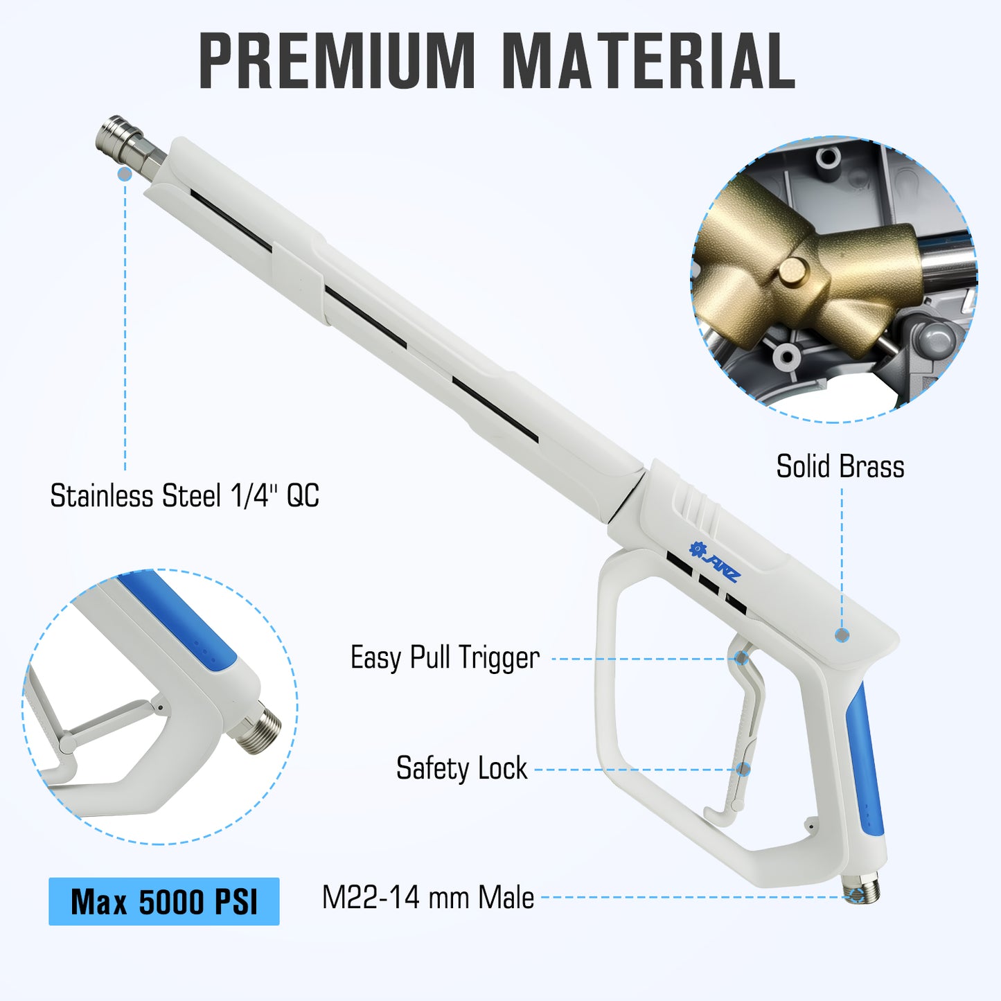 JANZ 5000 PSI Pressure Washer White Gun Kit