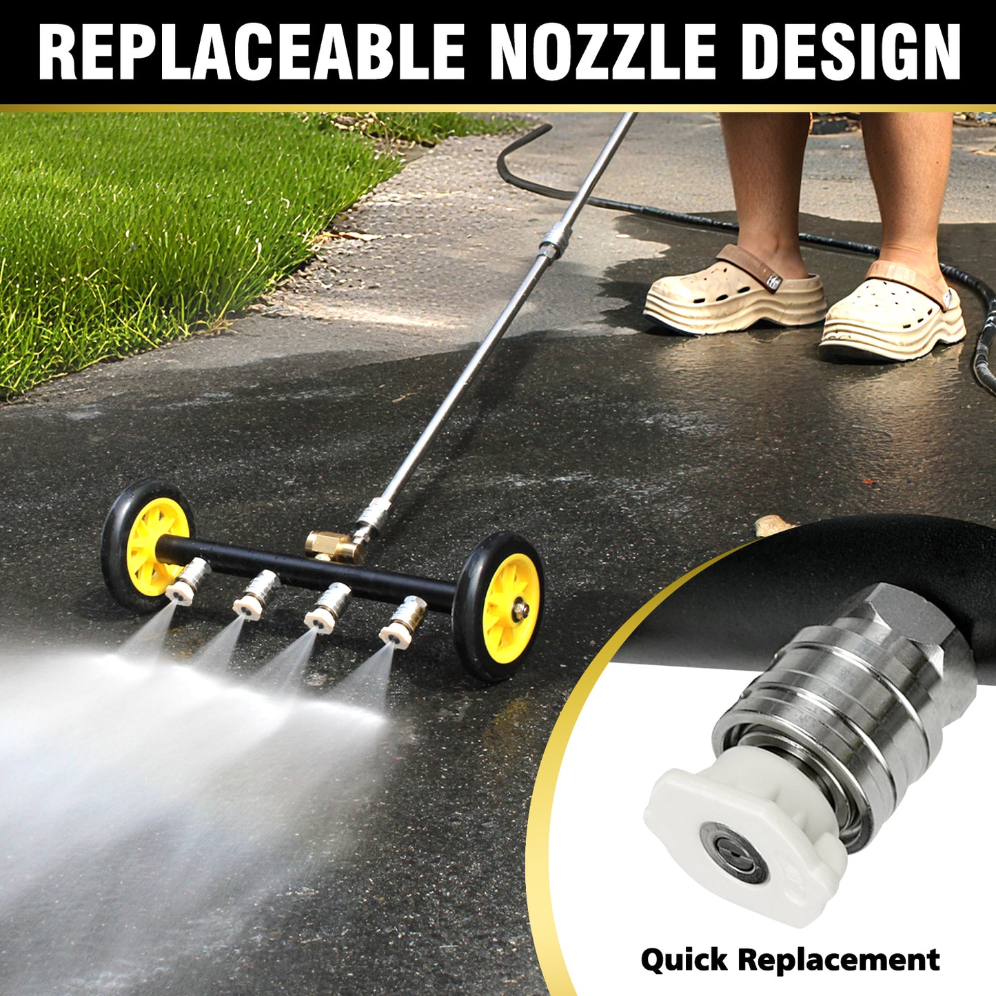 Pressure Washer Undercarriage Cleaner with Foam Cannon